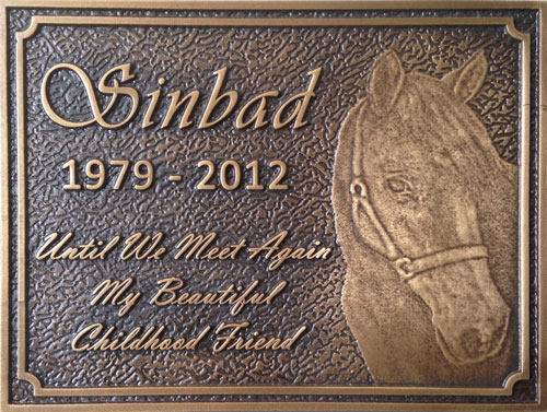 bronze image plaque