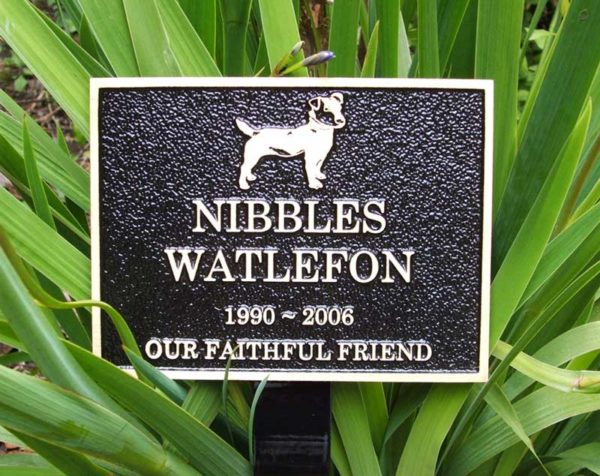 Pet garden plaque