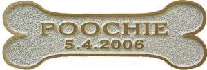 bronze dog bone memorial