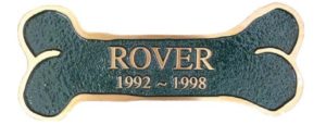 bronze dog bone keepsake
