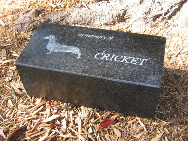 black granite pet memorial brick