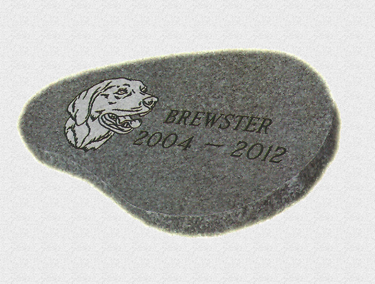 granite gray custom pet memorial